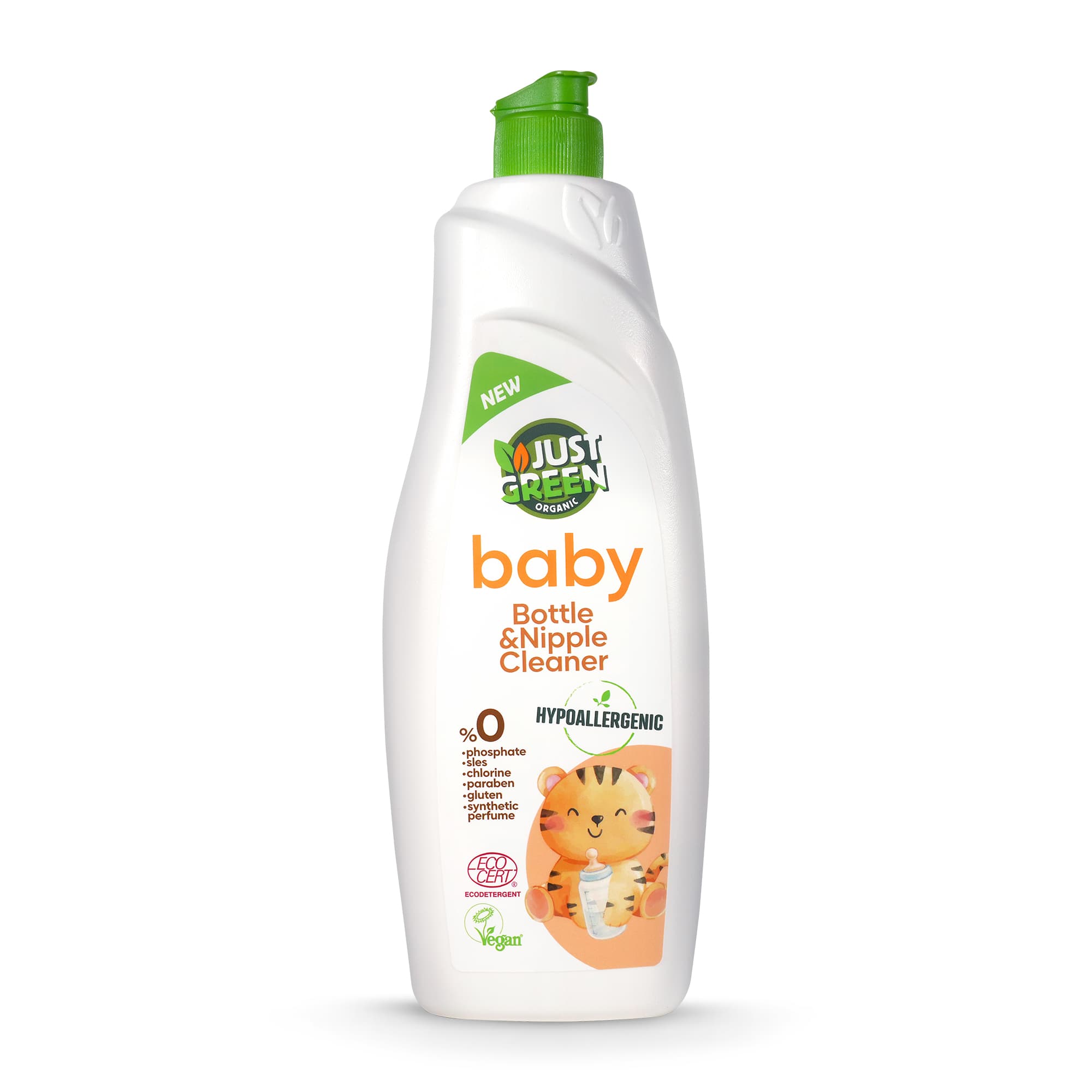 Just Green Organic Baby Bottle and Nipple Cleaner bottle